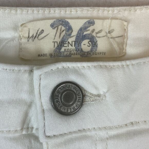 We The Free Just Float On Flare Pants Sz 26 Hippie Boho Festival Winter White - Picture 5 of 8